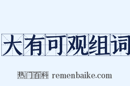 大有可观组词是什么意思的图片